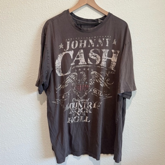 Johnny Cash Adult 3XLT Country Rock & Roll Graphic Tshirt Western Distressed - Picture 1 of 8